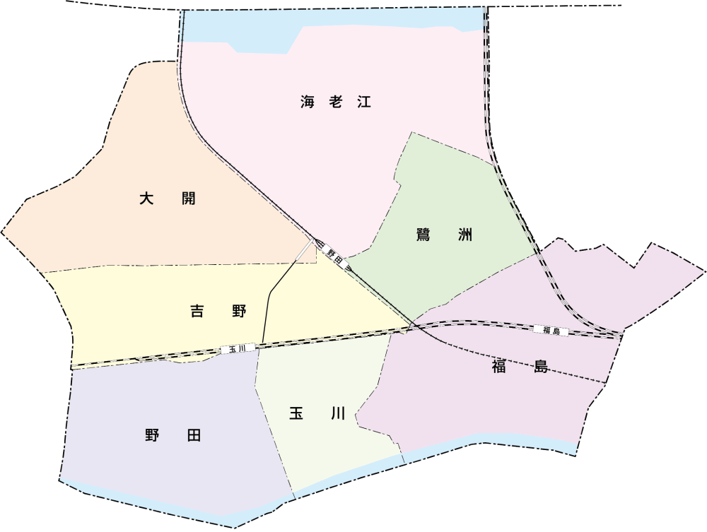 福島区全体の全体マップ